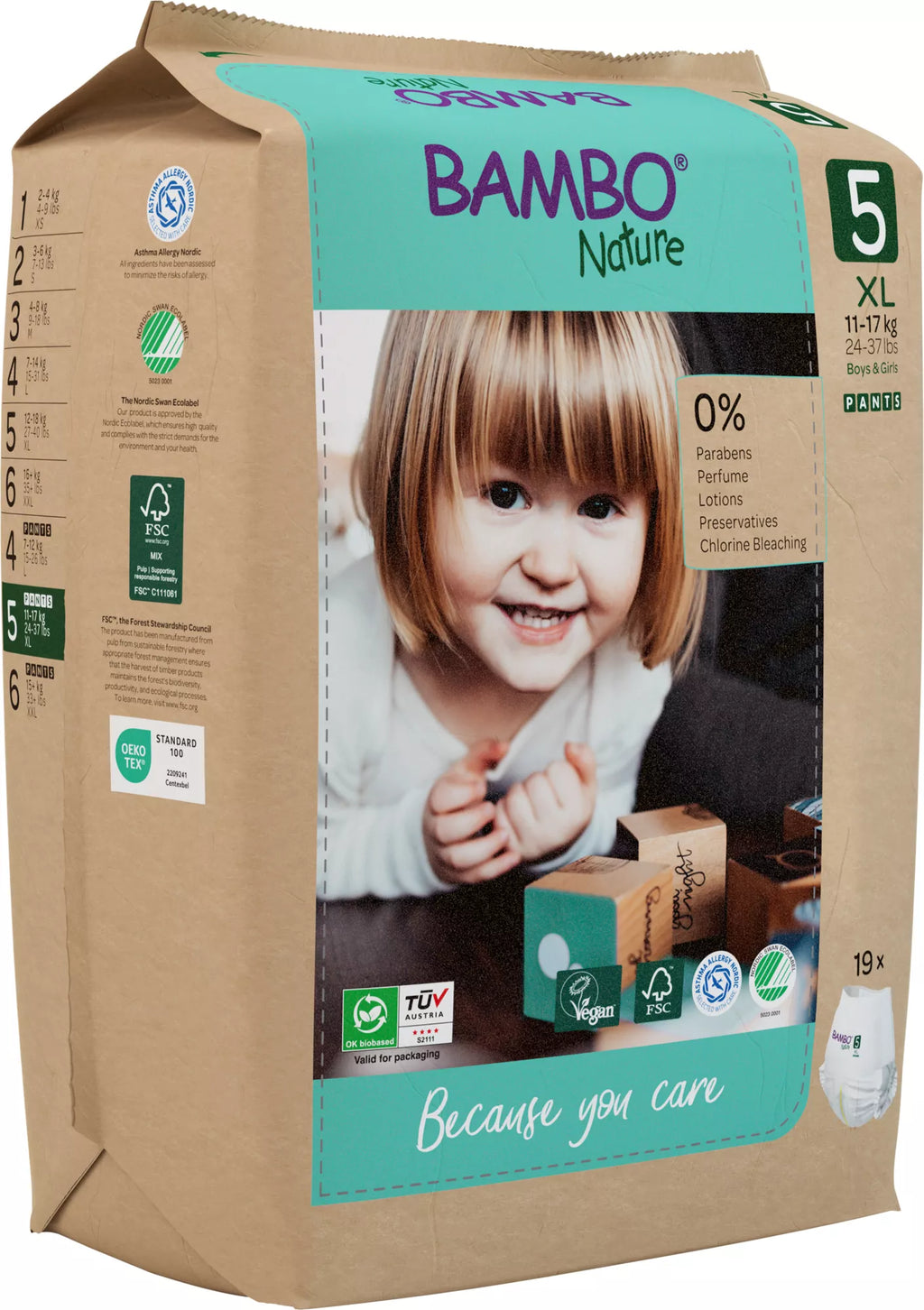 Bambo Nature Training Pants Size-5 (XL) 19pc