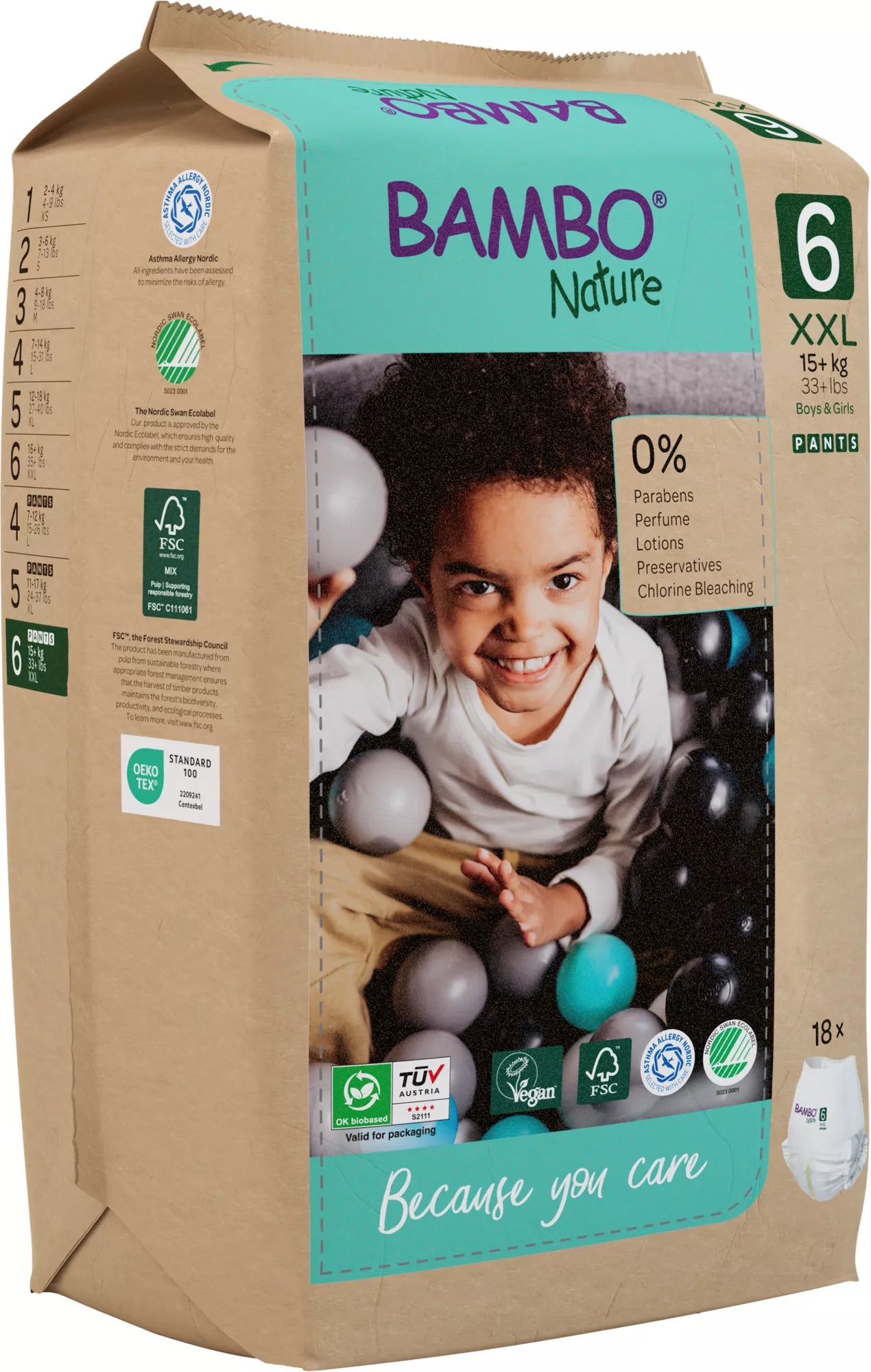 Bambo Nature Training Pants 學習褲 Size-6 (XXL) 18pc【5 packs】