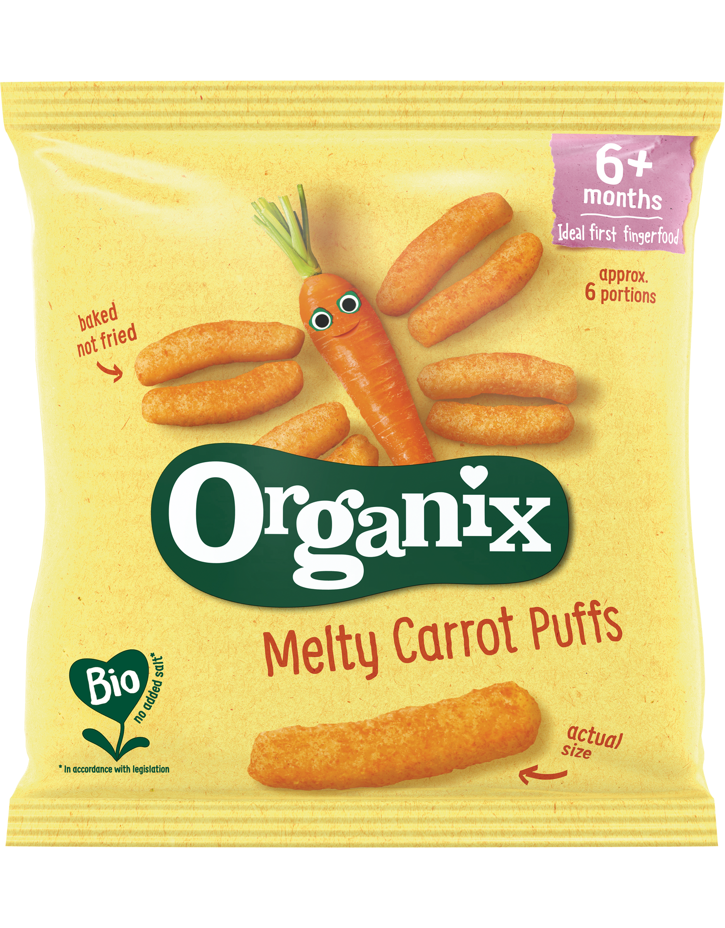 Organix - Melty Carrot Puffs 20g