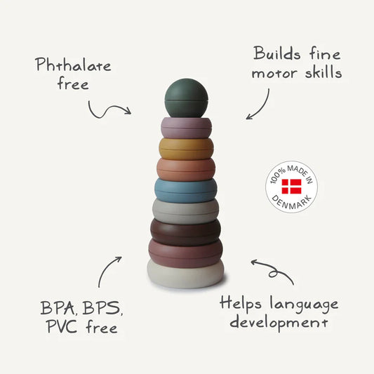 Mushie - Stacking Rings Toy (Rustic)