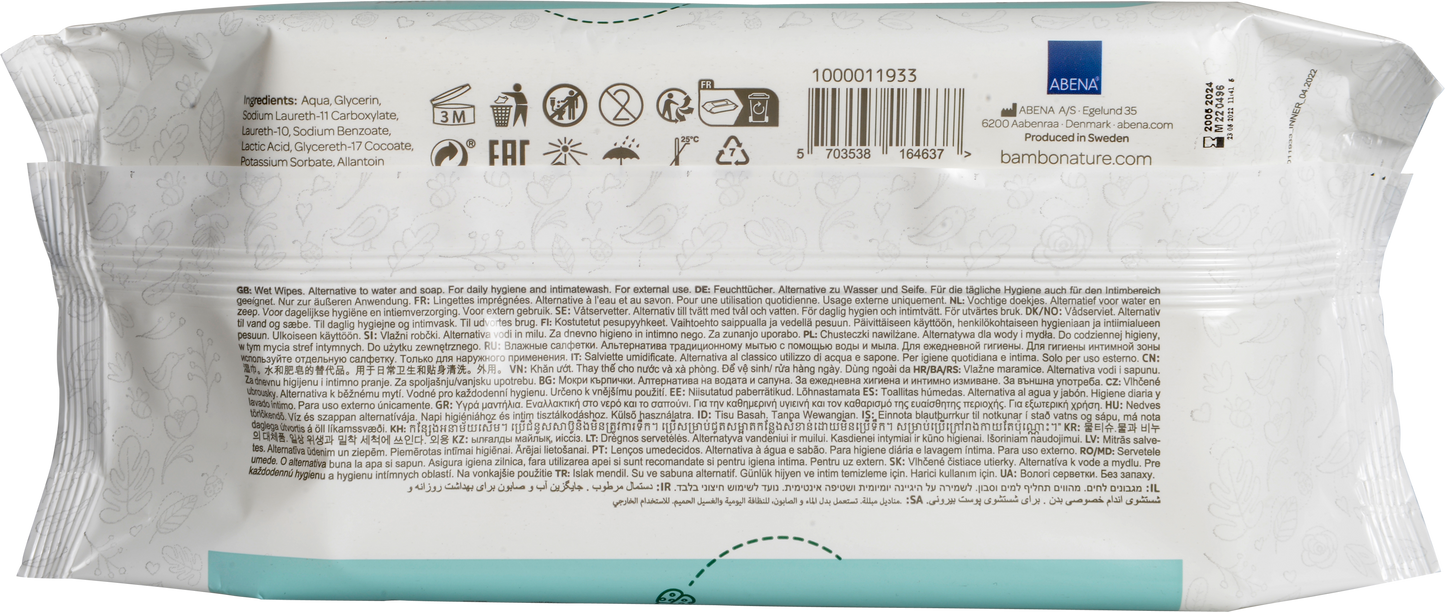 Bambo Nature Biodegradable Wet Wipes 50 counts