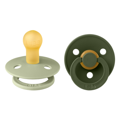 Bibs - COLOUR Pacifier Sage/Hunter Green 2pk LATEX