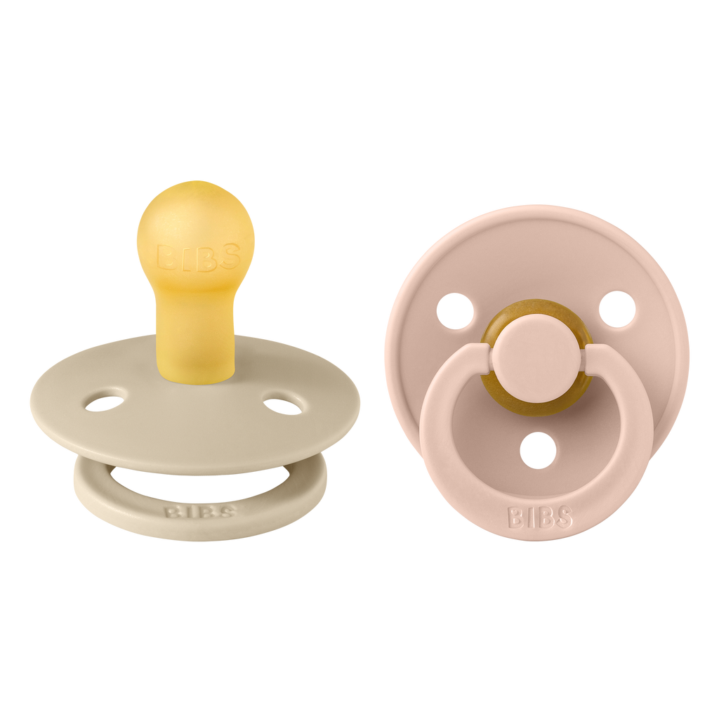 Bibs - COLOUR Pacifier Vanilla/Blush 2pk LATEX