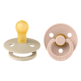 Bibs - COLOUR Pacifier Vanilla/Blush 2pk LATEX