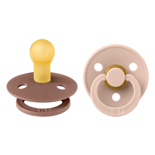 Bibs - COLOUR Pacifier Woodchuck/Blush 2pk LATEX