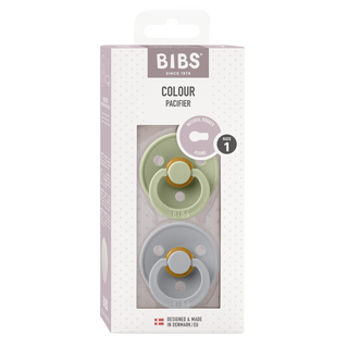 Bibs - COLOUR Pacifier Sage/Cloud 2pk LATEX