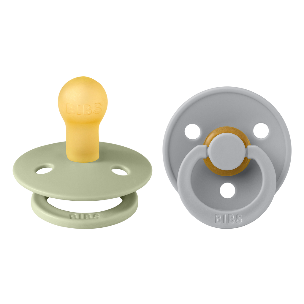 Bibs - COLOUR Pacifier Sage/Cloud 2pk LATEX