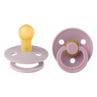 Bibs - COLOUR Pacifier Dusky Lilac/Heather 2pk LATEX