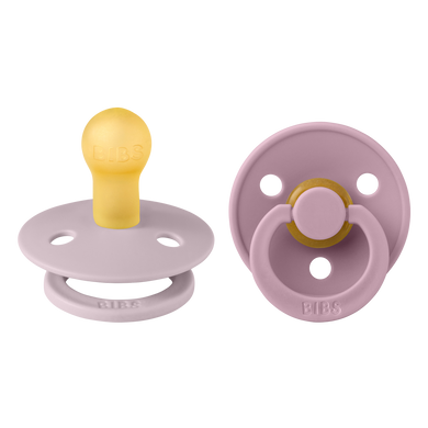 Bibs - COLOUR Pacifier Dusky Lilac/Heather 2pk LATEX