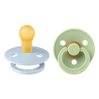 Bibs - COLOUR Pacifier Baby Blue/Pistachio 2pk LATEX