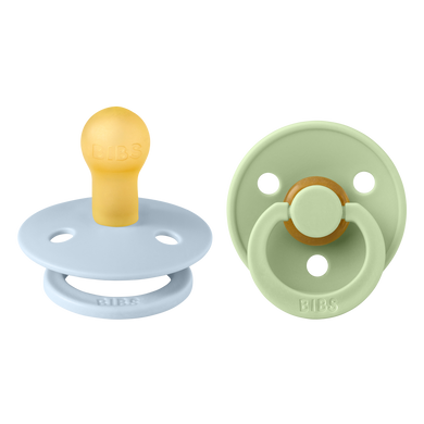 Bibs - COLOUR Pacifier Baby Blue/Pistachio 2pk LATEX