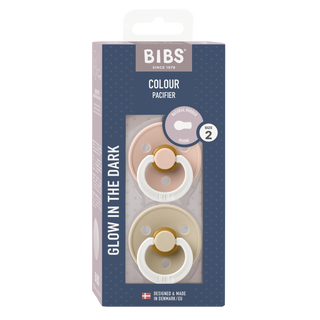 Bibs - COLOUR Pacifier Blush Night/Vanilla (Glow in the dark) 2pk LATEX