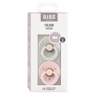 Bibs - COLOUR Pacifier Haze/Blossom 2pk LATEX