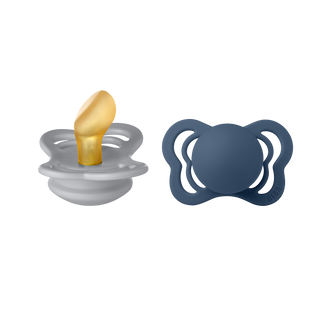 Bibs - COUTURE Pacifier Cloud/Steel Blue 2pk LATEX
