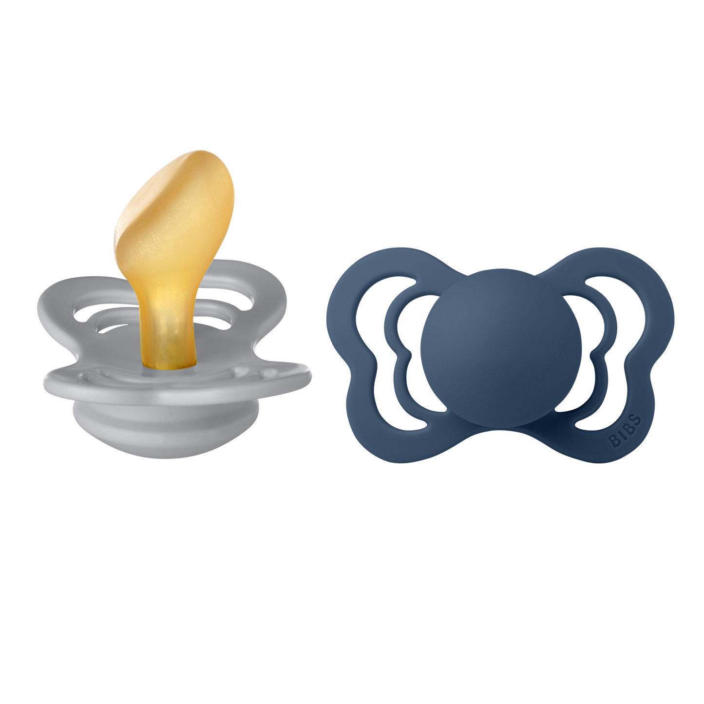 Bibs - COUTURE Pacifier Cloud/Steel Blue 2pk LATEX