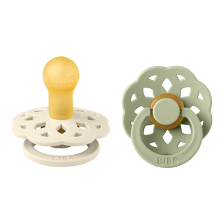 Bibs - BOHEME Pacifier Ivory/Sage 2pk LATEX