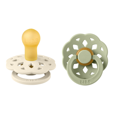 Bibs - BOHEME Pacifier Ivory/Sage 2pk LATEX