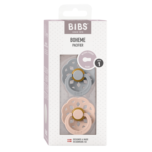 Bibs - BOHEME Pacifier Cloud/Blush 2pk LATEX