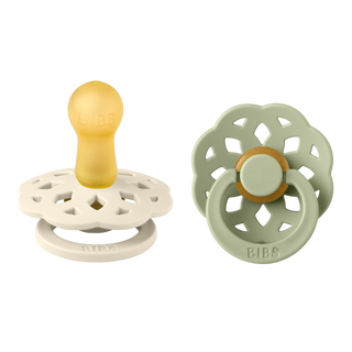 Bibs - BOHEME Pacifier Ivory/Sage 2pk LATEX