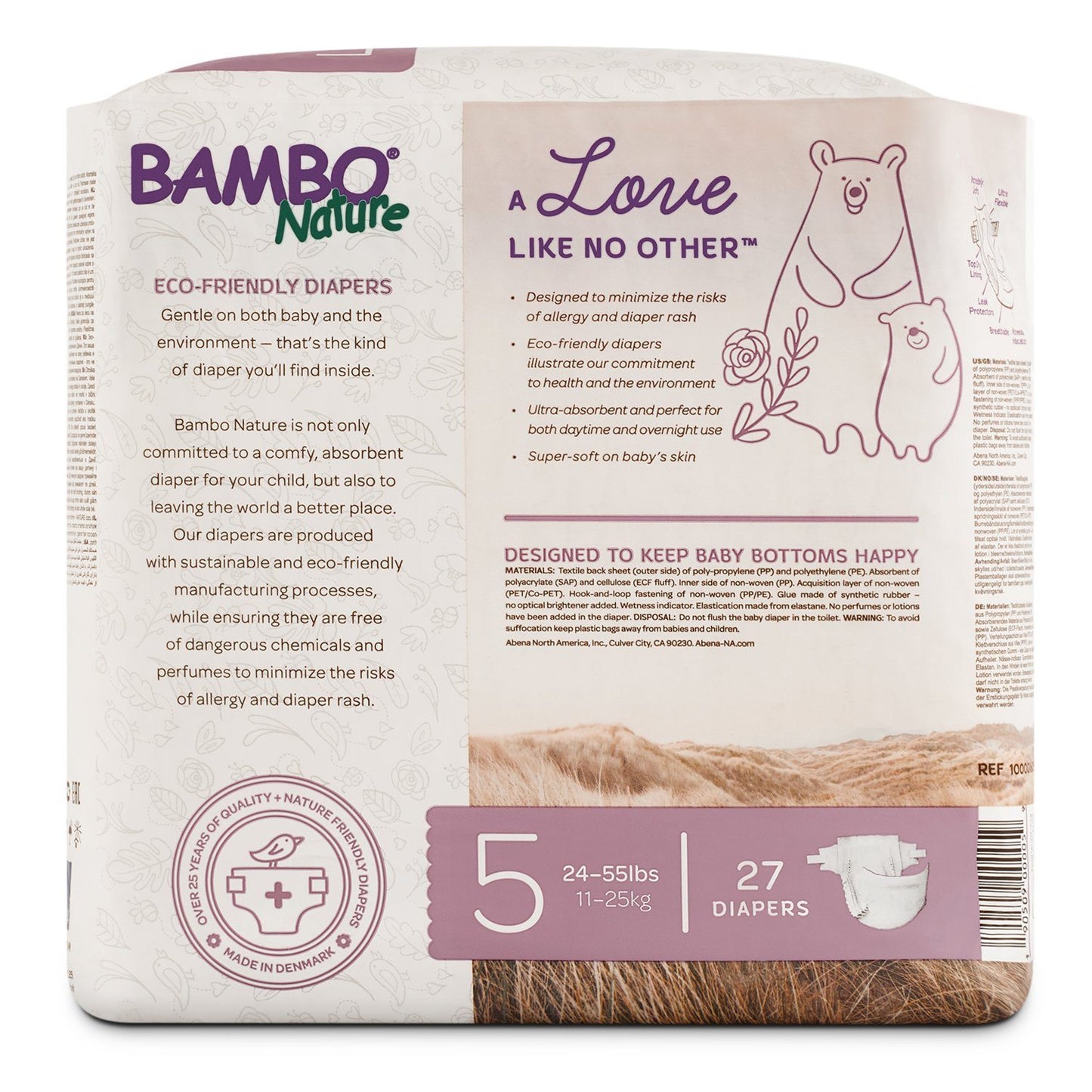 Bambo Nature Rash Free ECO Diapers / 無敏環保紙尿片 Size-5 (L) 27pc Changing Bambo Nature