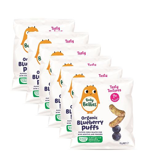 Little Bellies Baby Puffs Blueberry Mealtime Little Bellies 6 Pieces
