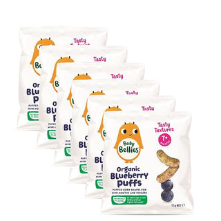 Little Bellies Baby Puffs Blueberry Mealtime Little Bellies 6 Pieces