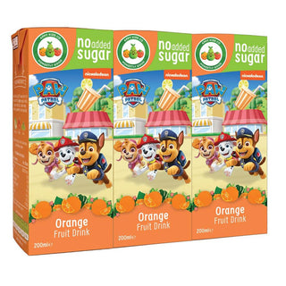Paw Patrol Orange Fruit Drink (3x200ml) Mealtime Paw Patrol