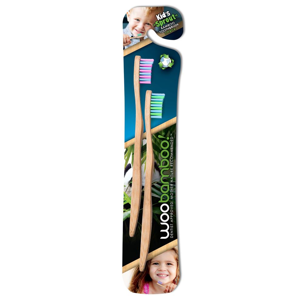 Woobamboo Toothbrush Kids 2 pack Health & Hygiene Woobamboo