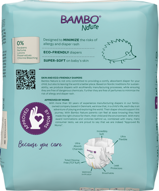 Bambo Nature Rash Free ECO Diapers Size-4 (L) 7-14KG 24pcs【6 packs】