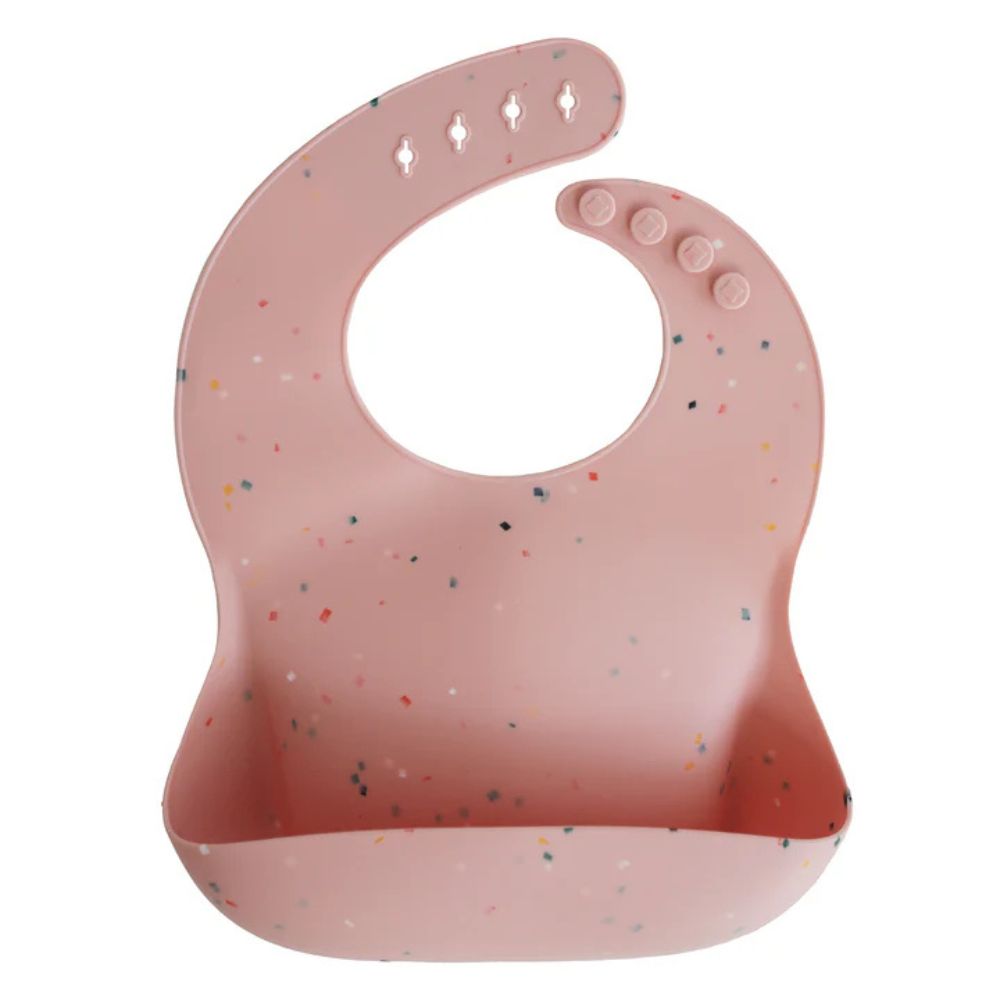 Silicone Bib Pink Confetti