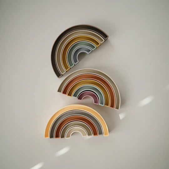 Mushie - Rainbow Stacker Toy (Soi)