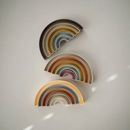 Mushie - Rainbow Stacker Toy (Soi)
