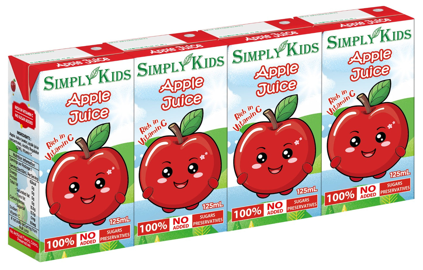 SIMPLY KIDS - 蘋果汁飲品 (4 x 125ml)