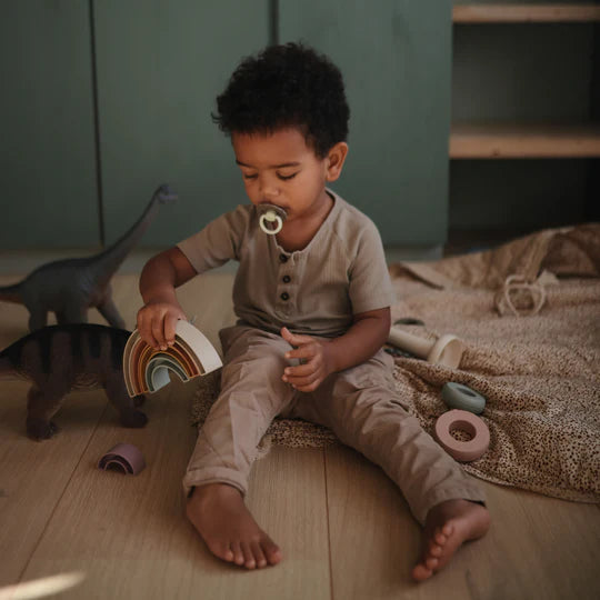 Mushie - Rainbow Stacker Toy (Soi)