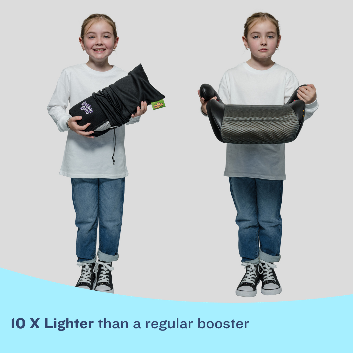 BubbleBum-兒童安全座椅增高墊 - 黑色