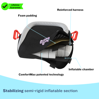 BubbleBum-兒童安全座椅增高墊 - 黑色