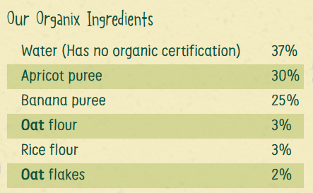 Organix - Oatmeal, Apricot & Banana 12m+ | 100g