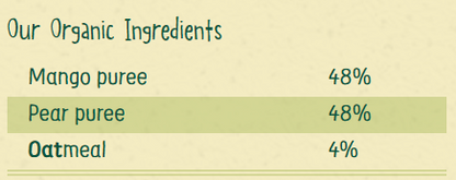 Organix - Mango, Pear &amp; Granola 6m+ | 100g