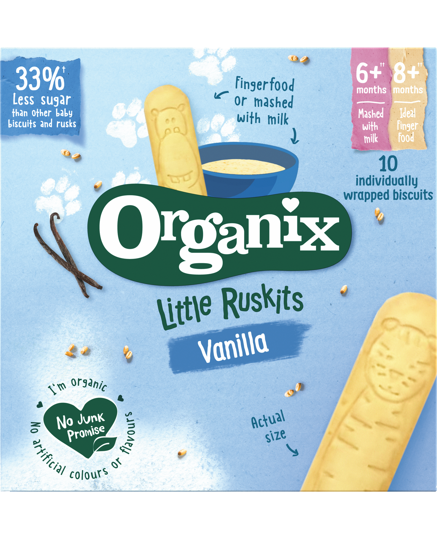 Organix - Organic Vanilla Biscuits (Baby Teething Biscuits)