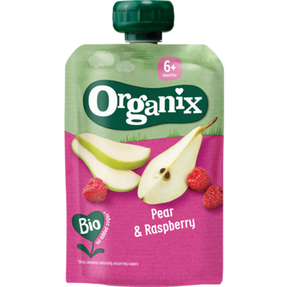 Organix - Pear and Raspberry Puree 6m+ | 100g