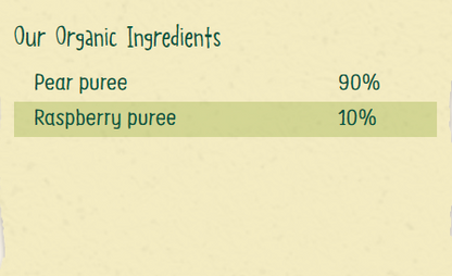 Organix - Pear and Raspberry Puree 6m+ | 100g