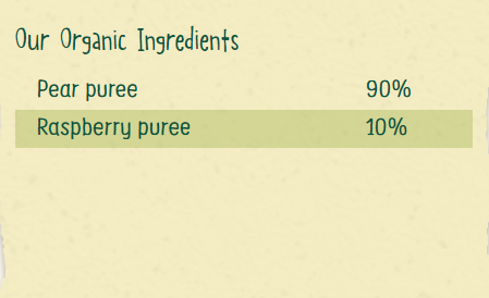 Organix - Pear Raspberry 6m+ | 100g