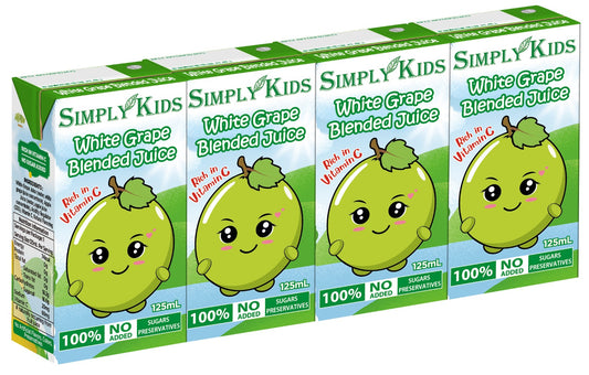 SIMPLY KIDS - 白提子混合汁飲品 (4 x 125ml)