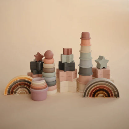 Mushie - Rainbow Stacker Toy (Soi)