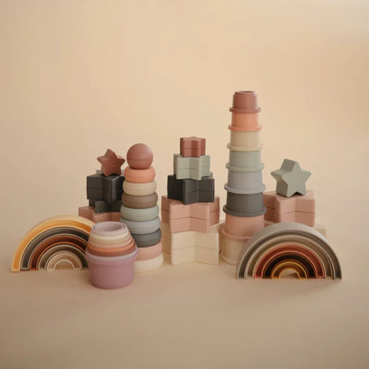 Mushie - Rainbow Stacker Toy (Soi)