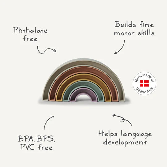 Mushie - Rainbow Stacker Toy (Soi)