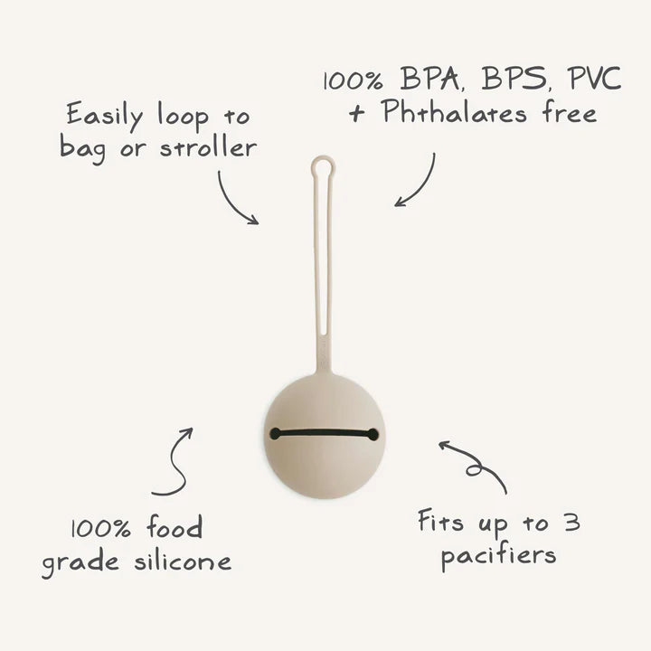 Mushie - Silicone Pacifier Case (Soft Lilac)