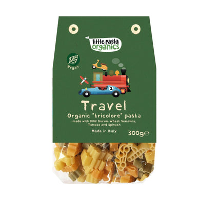 Little Pasta Organics Travel Shaped Pasta (Spinach & Tomato) 300g