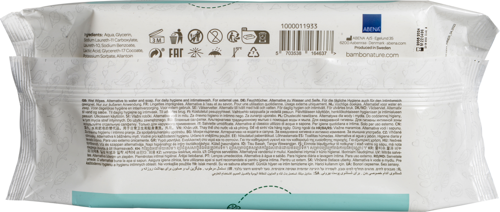 Bambo Nature Biodegradable Wet Wipes 50 counts