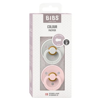 Bibs - COLOUR Pacifier Haze/Blossom 2pk LATEX